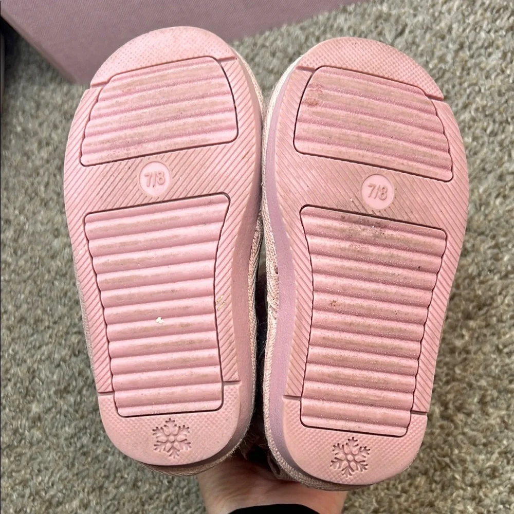 Sparkly Pink Boots with Fur Lining